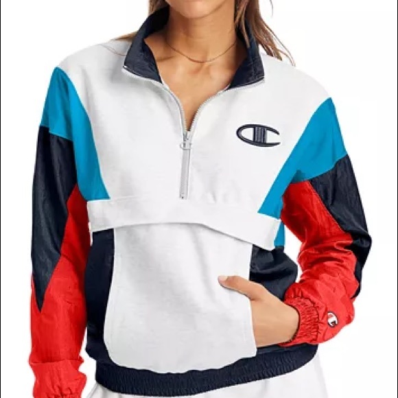 Champion Sweaters - Champion Women's Color Mixed Half-Zip Jacket